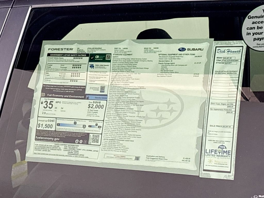 2025 Subaru Forester Hybrid Sport