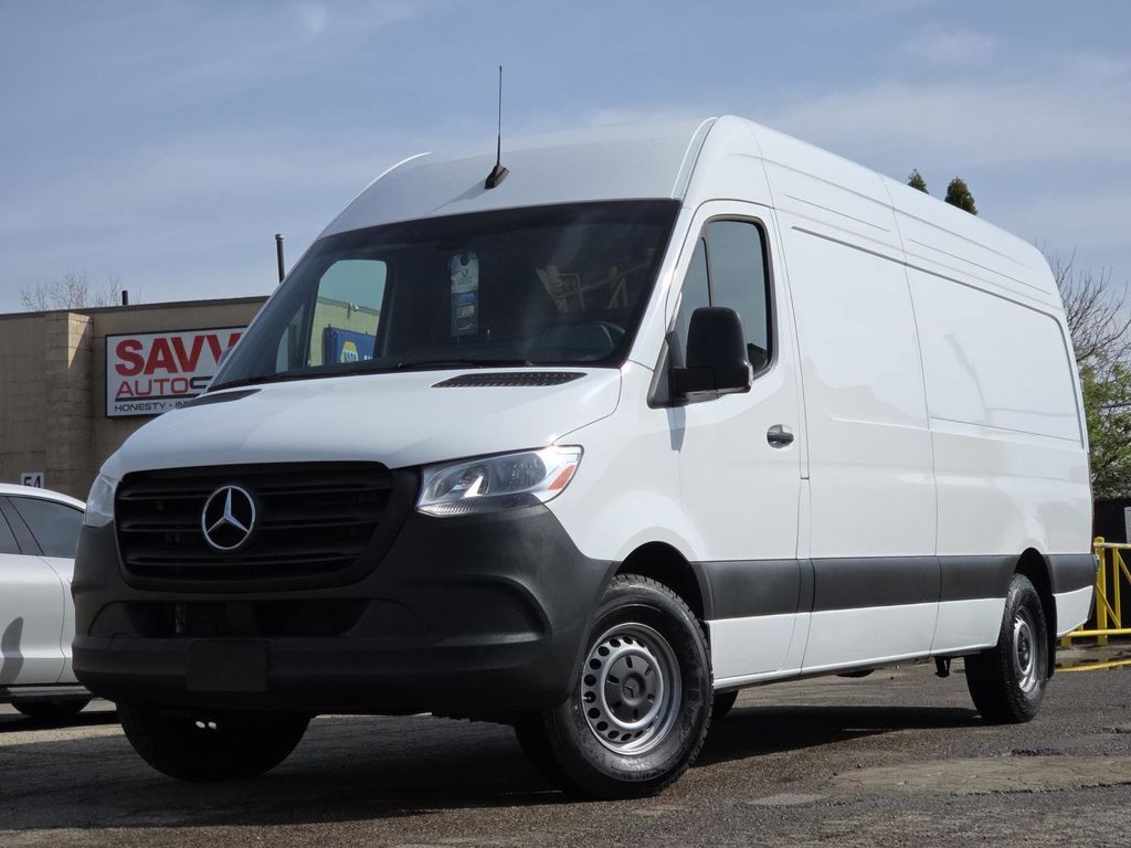 White 2024 Mercedes-Benz Sprinter Cargo 2500 170 High Roof RWD Van Rear-Wheel Drive 9-Speed Automatic