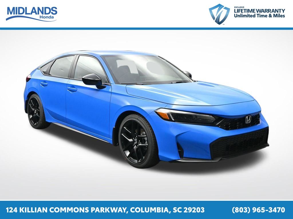 Boost Blue Pearl 2026 Honda Civic Hatchback Hatchback Front-Wheel Drive Continuously Variable Transmission