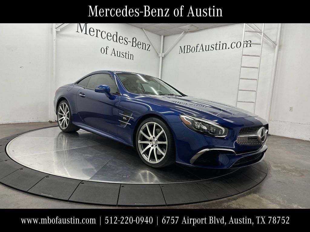 Blue 2017 Mercedes-Benz SL-Class Convertible Rear-Wheel Drive 9-Speed Automatic