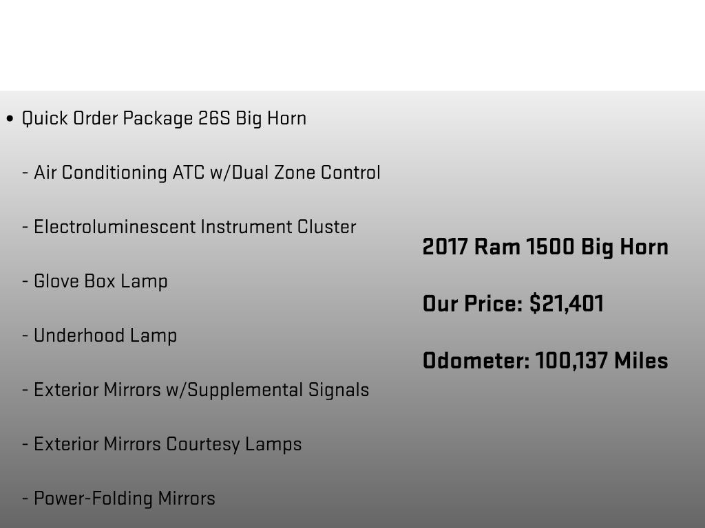 2017 Ram 1500 Big Horn White at Auto Express Mitsubishi