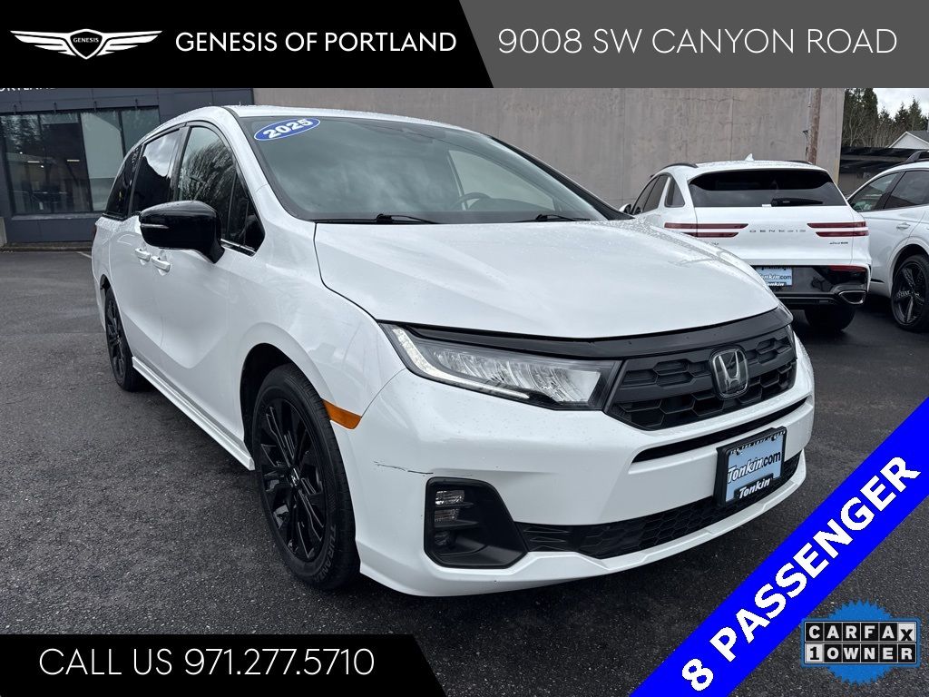 White 2025 Honda Odyssey Sport-L FWD Minivan Front-Wheel Drive Automatic