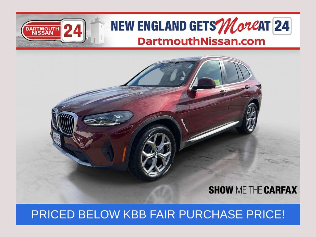 Red Metallic 2022 BMW X3 xDrive30i AWD SUV / Crossover All-Wheel Drive 8-Speed Automatic