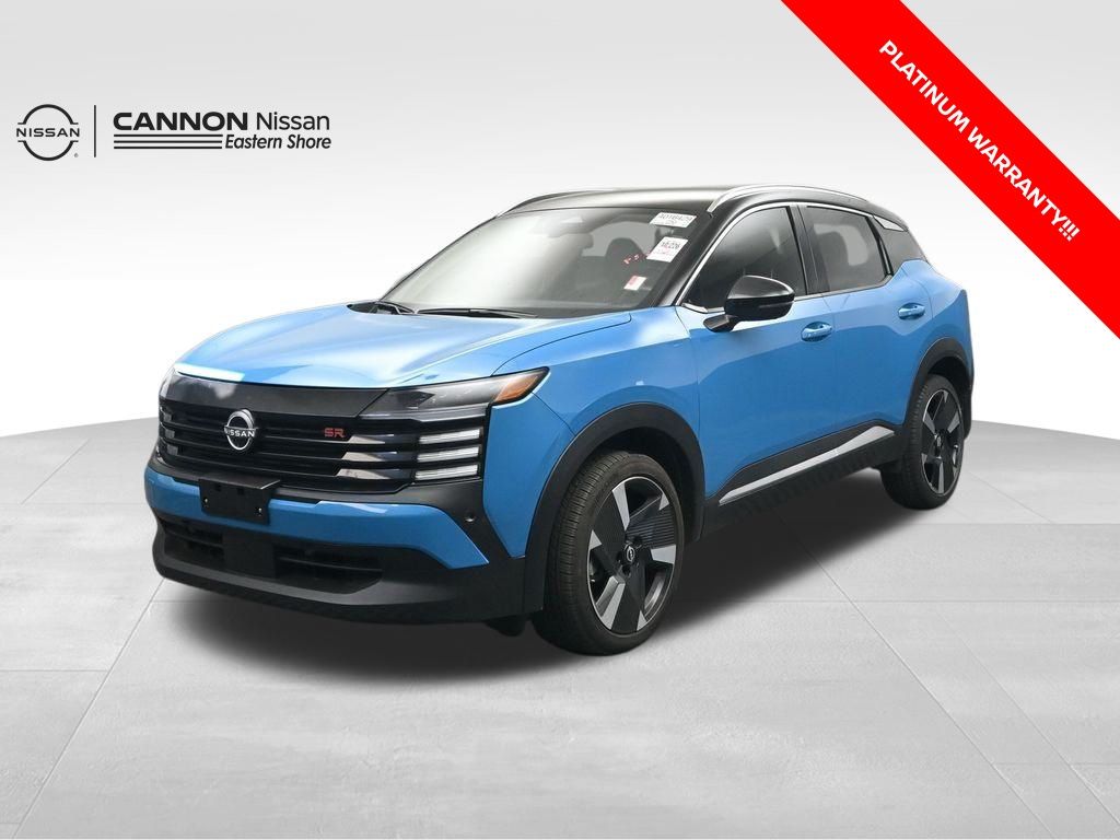 Arctic Ice Blue Metallic/Super Black 2025 Nissan Kicks SR FWD SUV / Crossover Front-Wheel Drive Continuously Variable Transmission