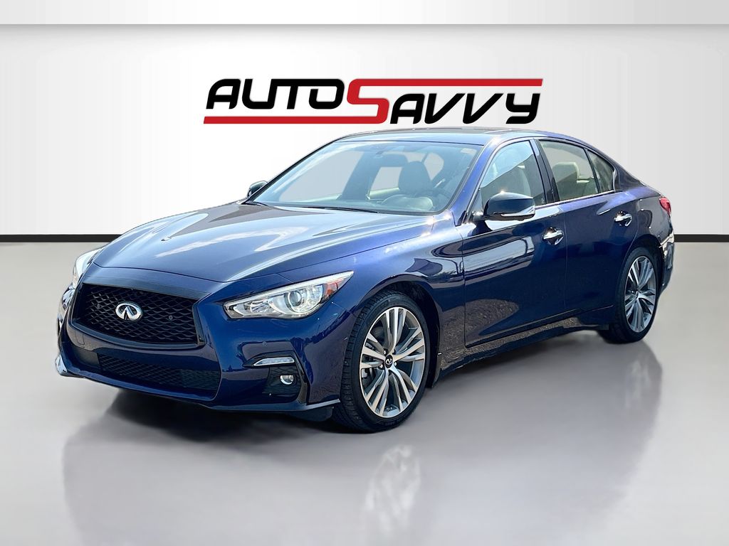 2024 INFINITI Q50 SENSORY Blue at AutoSavvy Houston Southwest