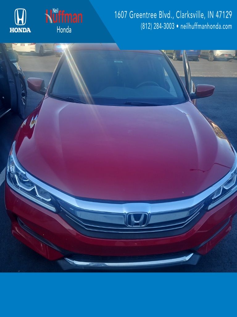 San Marino Red 2016 Honda Accord Sedan Front-Wheel Drive Continuously Variable Transmission