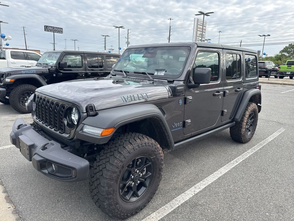Gray (Granite Crystal Metallic Clearcoat) 2025 Jeep Wrangler 4xe Willys 4WD SUV / Crossover Four-Wheel Drive 8-Speed Automatic