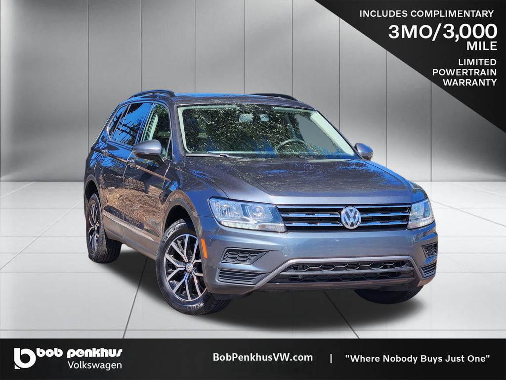 Platinum Gray Metallic 2021 Volkswagen Tiguan SUV / Crossover All-Wheel Drive 8-Speed Automatic