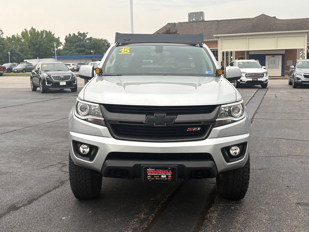 Silver Ice Metallic 2015 Chevrolet Colorado Pickup Truck Four-Wheel Drive 6-Speed Automatic