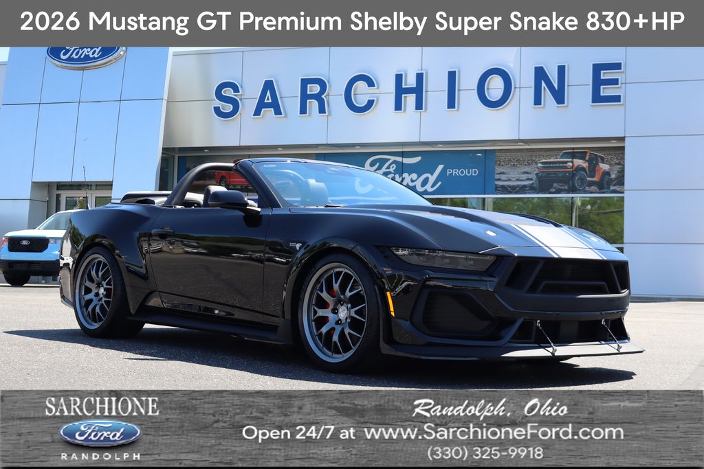 Shadow Black 2026 Ford Mustang Convertible Rear-Wheel Drive 6-Speed Manual