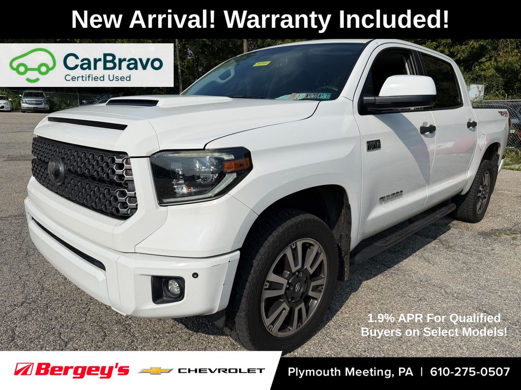 Super White 2019 Toyota Tundra Pickup Truck Four-Wheel Drive 6-Speed Automatic