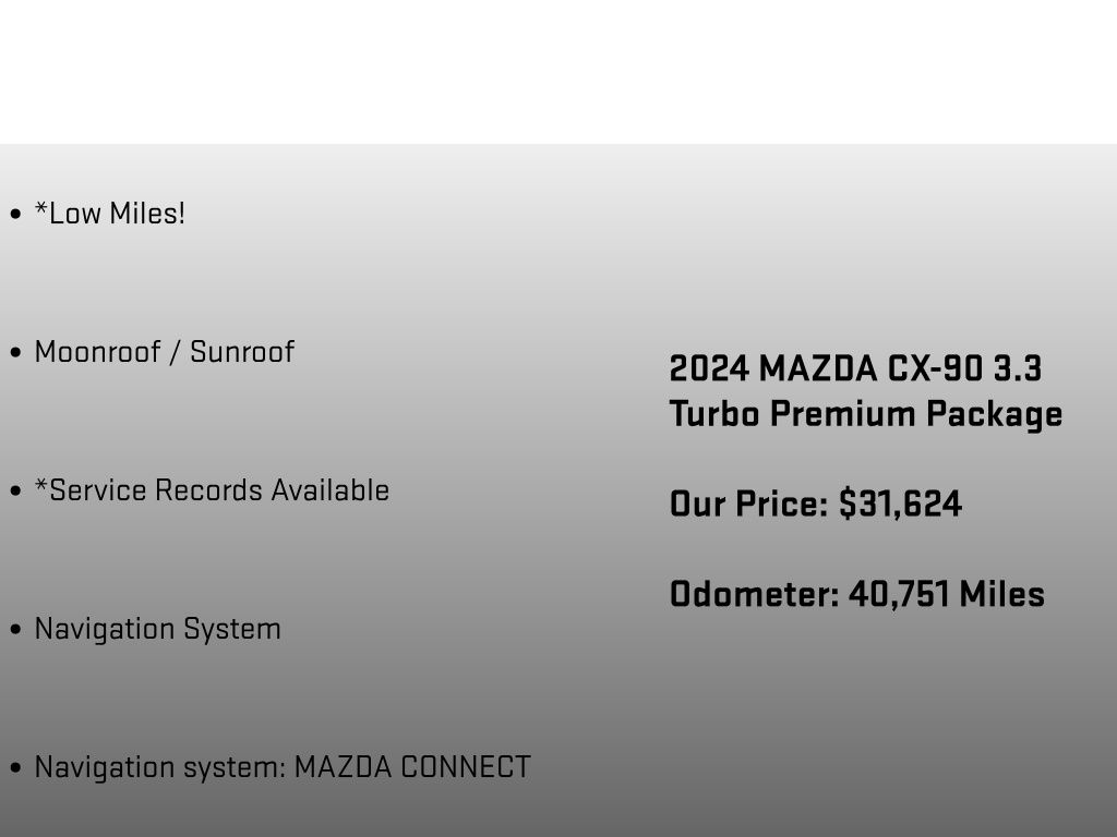 2024 Mazda CX-90 3.3 Turbo Premium White at Rochrich Mazda