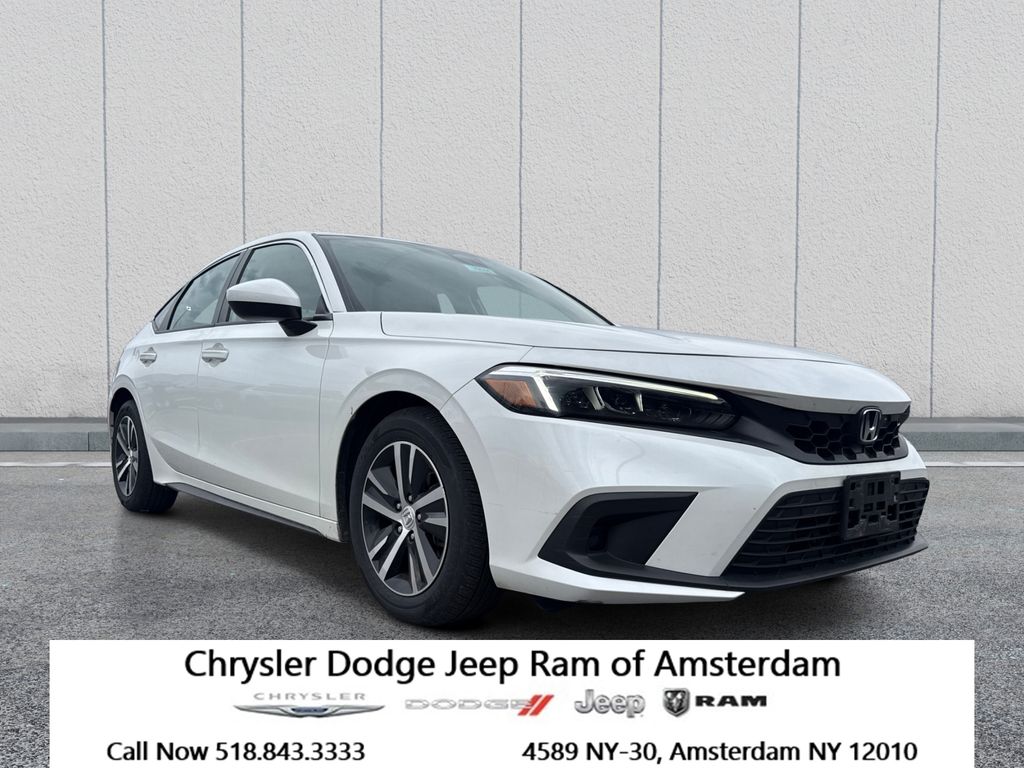 White 2024 Honda Civic Hatchback LX FWD Hatchback Front-Wheel Drive Continuously Variable Transmission