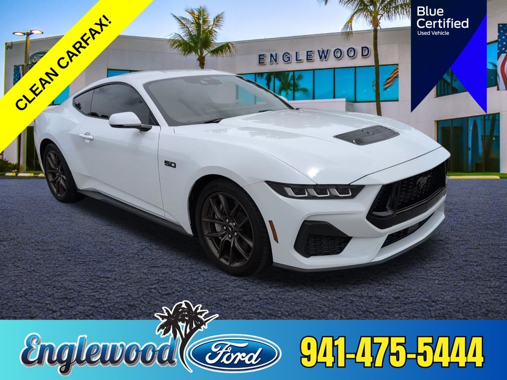 Oxford White 2024 Ford Mustang Coupe Rear-Wheel Drive Automatic