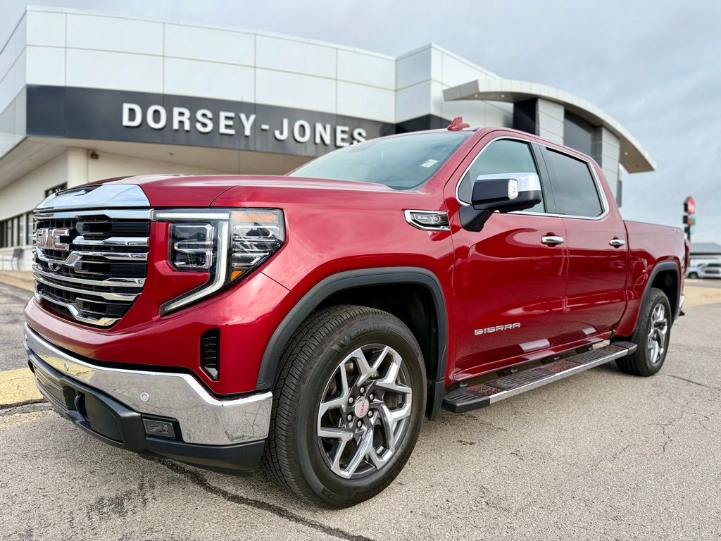 Volcanic Red 2023 GMC Sierra 1500 SLT Crew Cab 4WD Pickup Truck Four-Wheel Drive Automatic