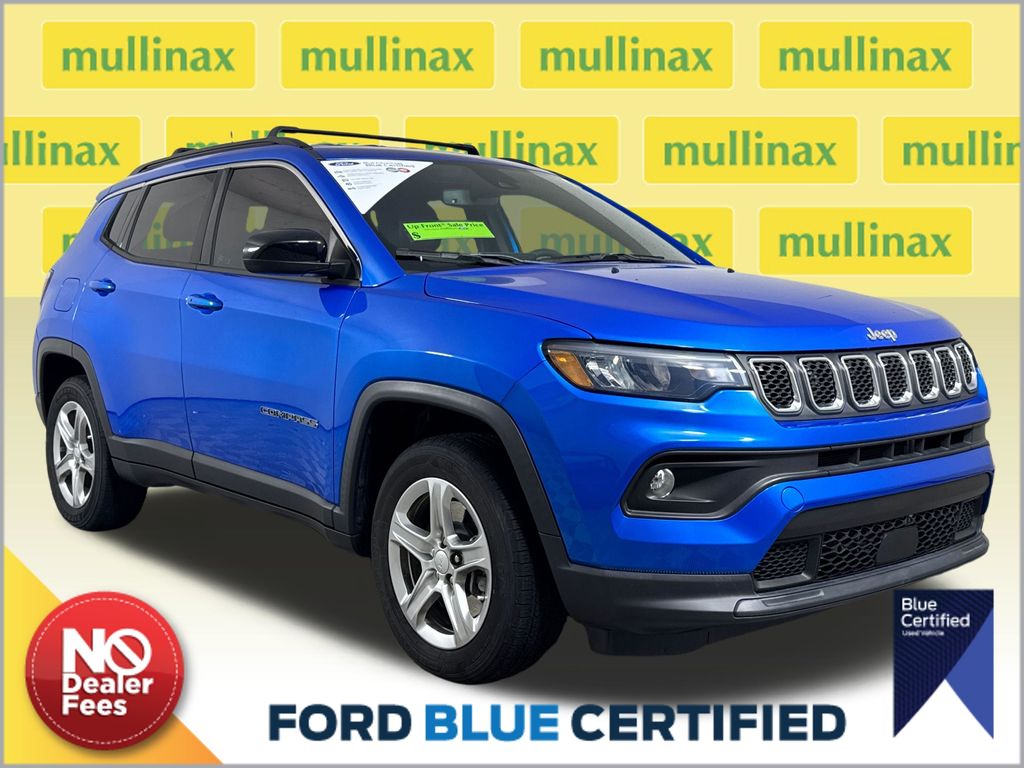 Laser Blue Pearlcoat 2023 Jeep Compass SUV / Crossover Four-Wheel Drive 8-Speed Automatic