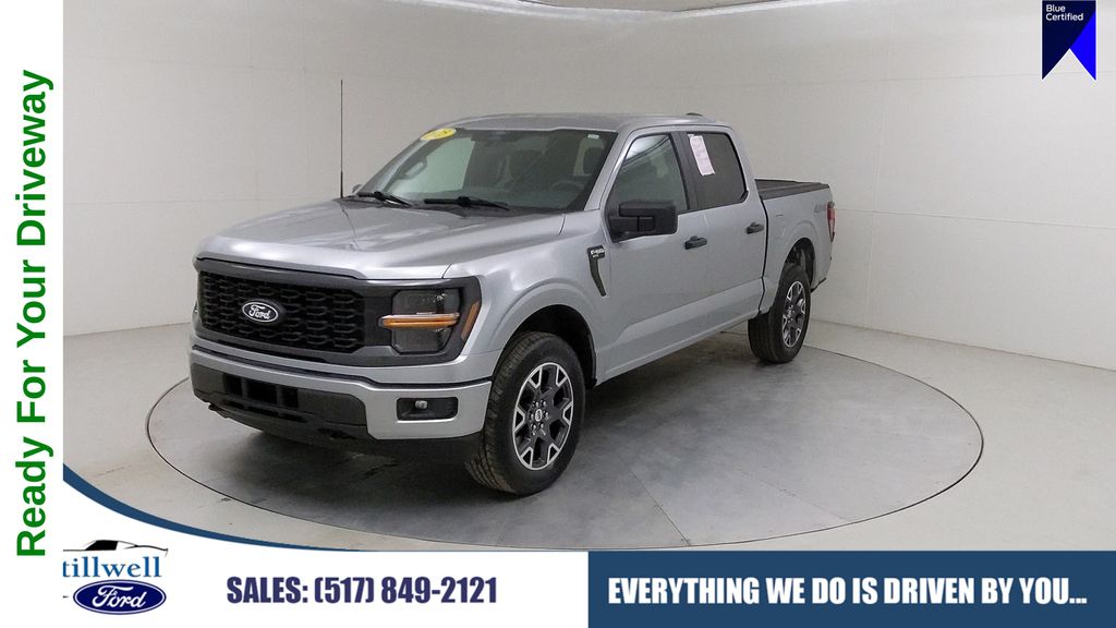 Iconic Silver Metallic 2025 Ford F-150 STX SuperCrew 4WD Pickup Truck Four-Wheel Drive Automatic