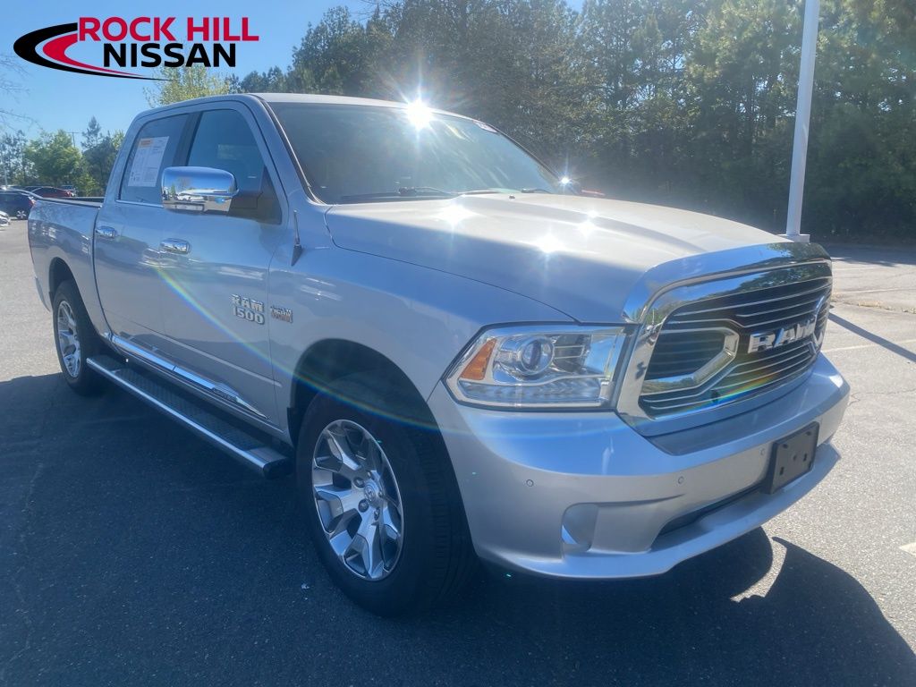 Bright Silver Metallic Clearcoat 2017 RAM 1500 Laramie Limited Crew Cab RWD Pickup Truck 4X2 8-Speed Automatic