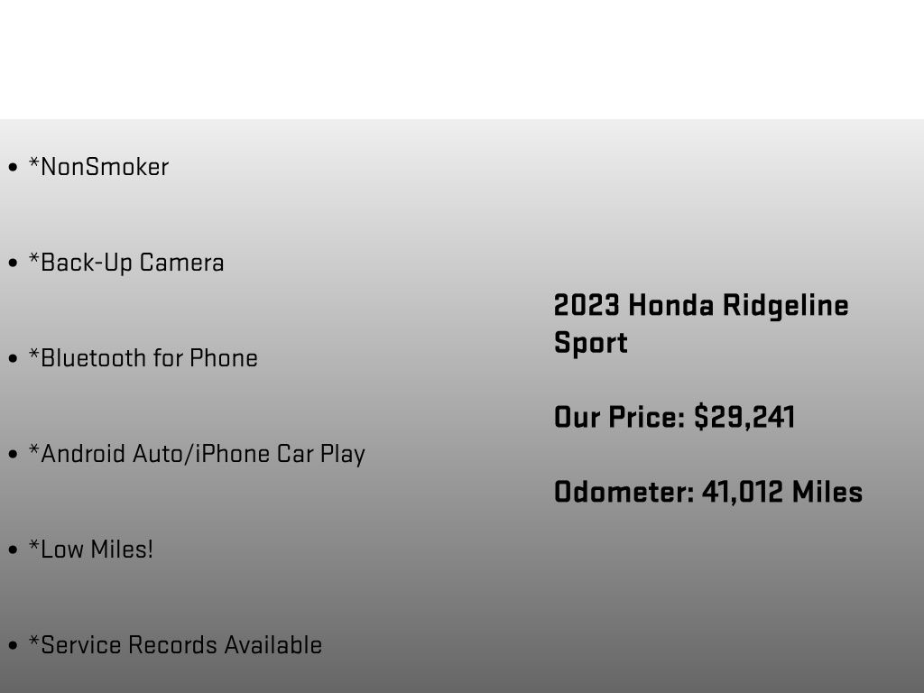 2023 Honda Ridgeline Sport  at Auto Express Mitsubishi