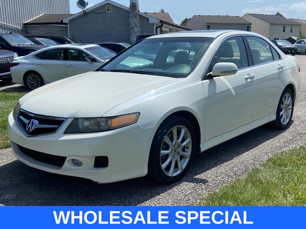 White 2008 Acura TSX Sedan Front-Wheel Drive 5-Speed Automatic