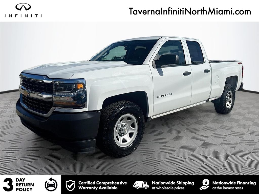 Summit White 2019 Chevrolet Silverado 1500 Pickup Truck Four-Wheel Drive 6-Speed Automatic Overdrive