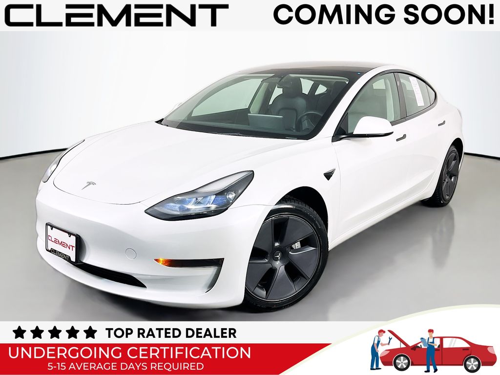 Pearl White Multi-Coat 2023 Tesla Model 3 RWD Sedan Rear-Wheel Drive 1-Speed Automatic