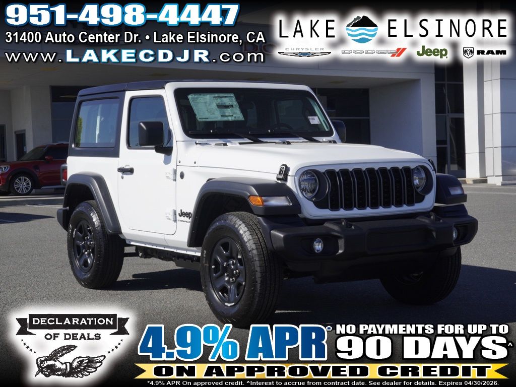Bright White Clearcoat 2026 Jeep Wrangler Sport 2-Door 4WD SUV / Crossover Four-Wheel Drive 8-Speed Automatic