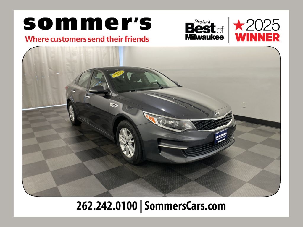 Gray (Platinum Graphite) 2018 Kia Optima LX Sedan Front-Wheel Drive 6-Speed Automatic