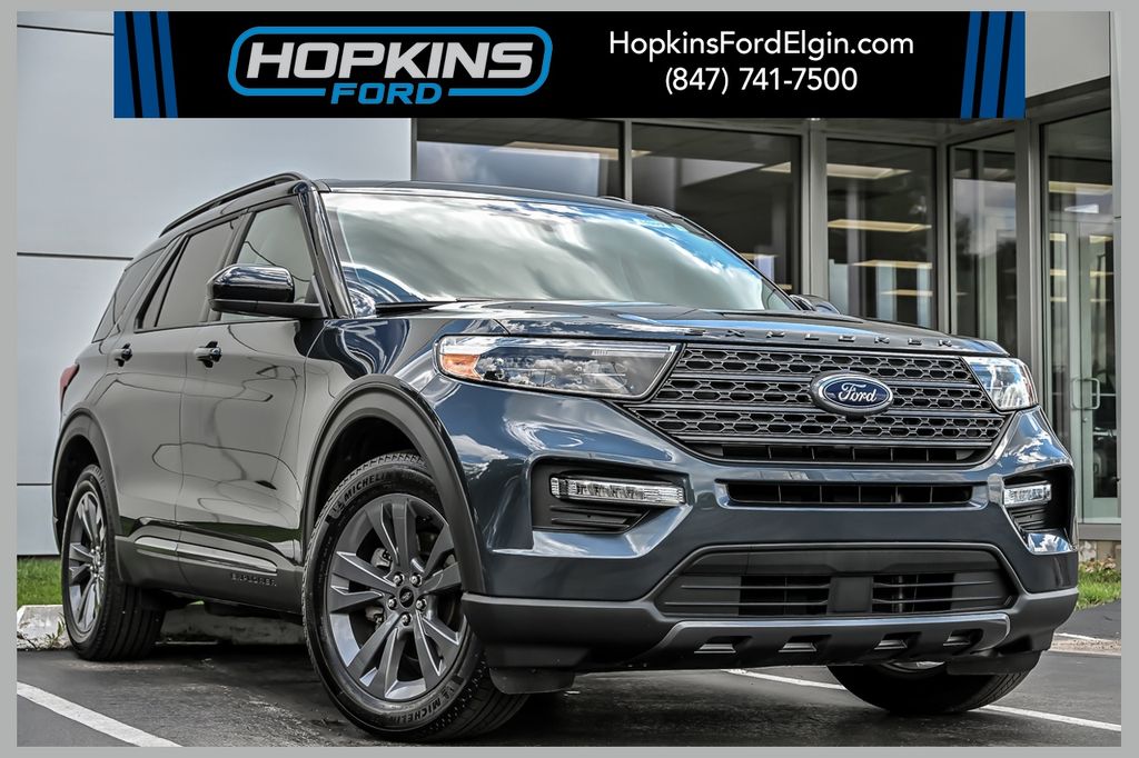 Stone Blue Metallic 2024 Ford Explorer SUV / Crossover All-Wheel Drive Automatic