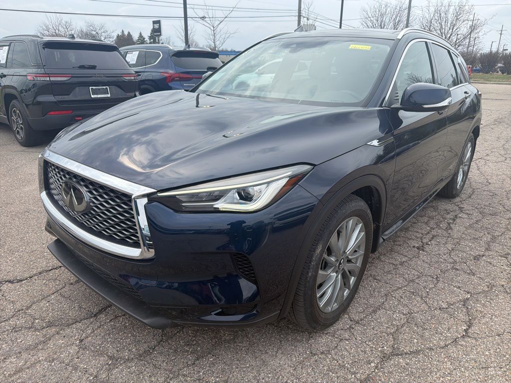 Hermosa Blue 2024 INFINITI QX50 Luxe AWD SUV / Crossover All-Wheel Drive Continuously Variable Transmission