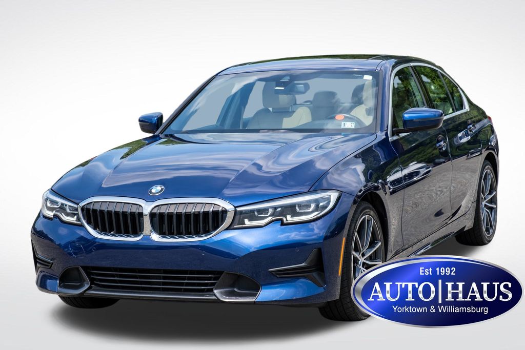 Mediterranean Blue Metallic 2020 BMW 3 Series Sedan Rear-Wheel Drive 8-Speed Automatic