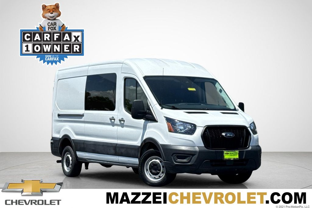 Oxford White 2024 Ford Transit Cargo 250 Medium Roof LB RWD Van Rear-Wheel Drive