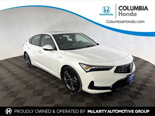Platinum White Pearl 2024 Acura Integra Sedan Front-Wheel Drive Continuously Variable Transmission