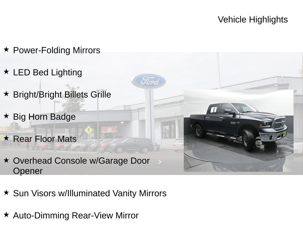 2018 Ram 1500 Big Horn Crew Cab 4x4 5'7" Box