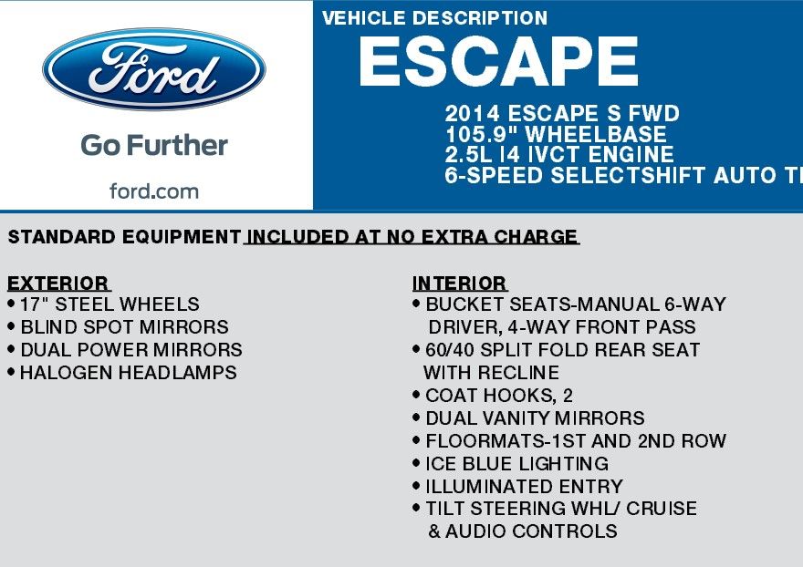 2014 Ford Escape S 18