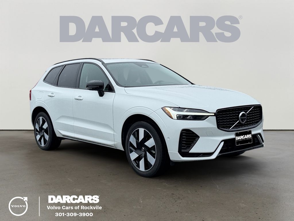 Crystal White 2024 Volvo XC60 Recharge T8 Ultimate Dark Theme eAWD SUV / Crossover All-Wheel Drive Automatic
