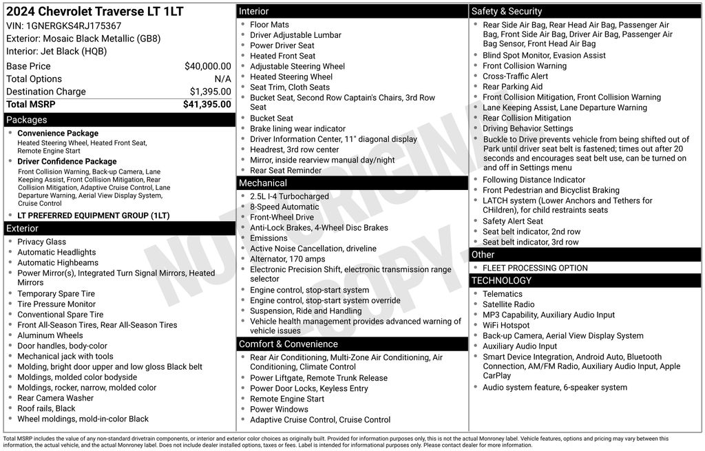 Used 2024 Chevrolet Traverse SUV