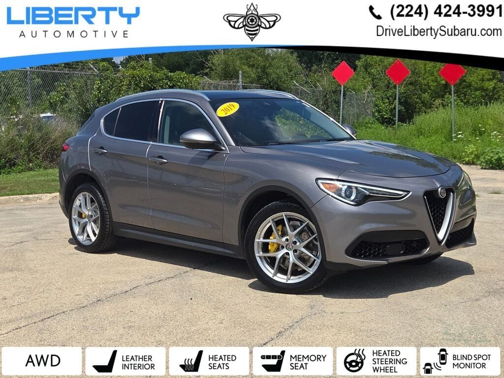 Stromboli Gray Metallic 2019 Alfa Romeo Stelvio SUV / Crossover All-Wheel Drive 8-Speed Automatic