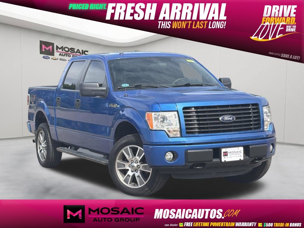 Blue Flame Metallic 2014 Ford F-150 Pickup Truck Four-Wheel Drive 6-Speed Automatic