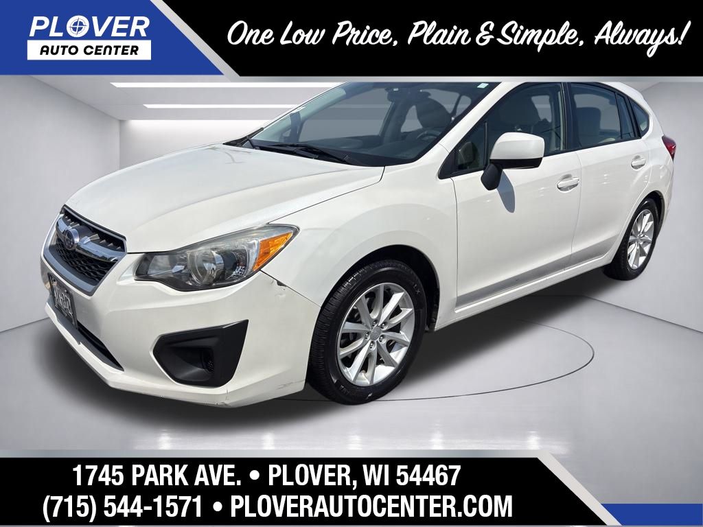 Satin White Pearl 2014 Subaru Impreza 2.0i Premium Wagon Hatchback All-Wheel Drive Continuously Variable Transmission