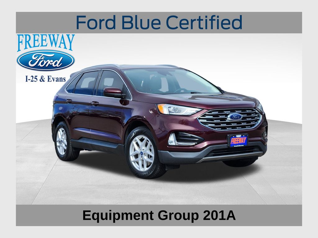 Red (Burgundy Velvet Metallic Tinted Clearcoat) 2021 Ford Edge SEL AWD SUV / Crossover All-Wheel Drive 8-Speed Automatic