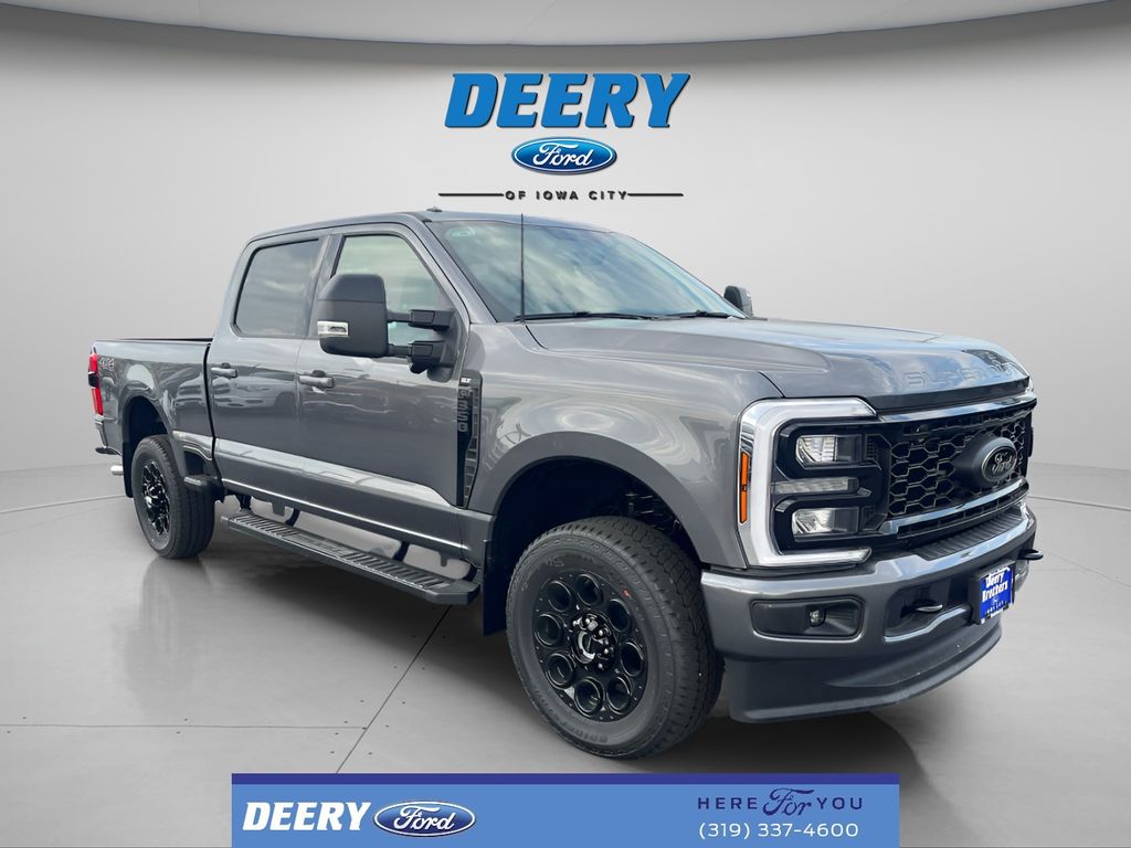 Gray Metallic 2026 Ford F-350 Super Duty XLT Crew Cab 4WD Pickup Truck Four-Wheel Drive 10-Speed Automatic