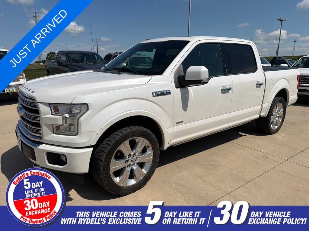 White Platinum Clearcoat Metallic 2017 Ford F-150 Pickup Truck Four-Wheel Drive Automatic