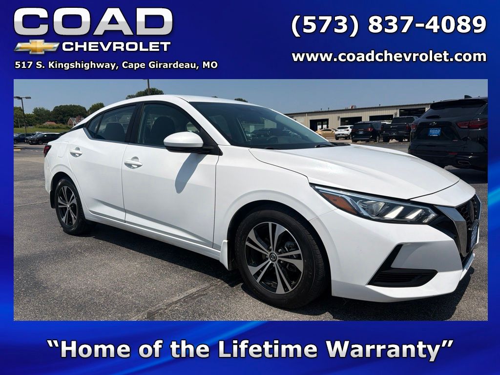 Aspen White Tricoat 2020 Nissan Sentra Sedan Front-Wheel Drive Continuously Variable Transmission