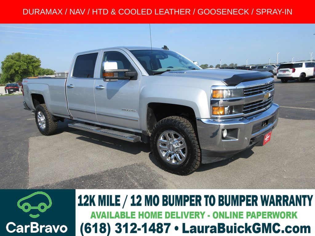 Silver Ice Metallic 2016 Chevrolet Silverado 3500HD Pickup Truck Four-Wheel Drive 6-Speed Automatic