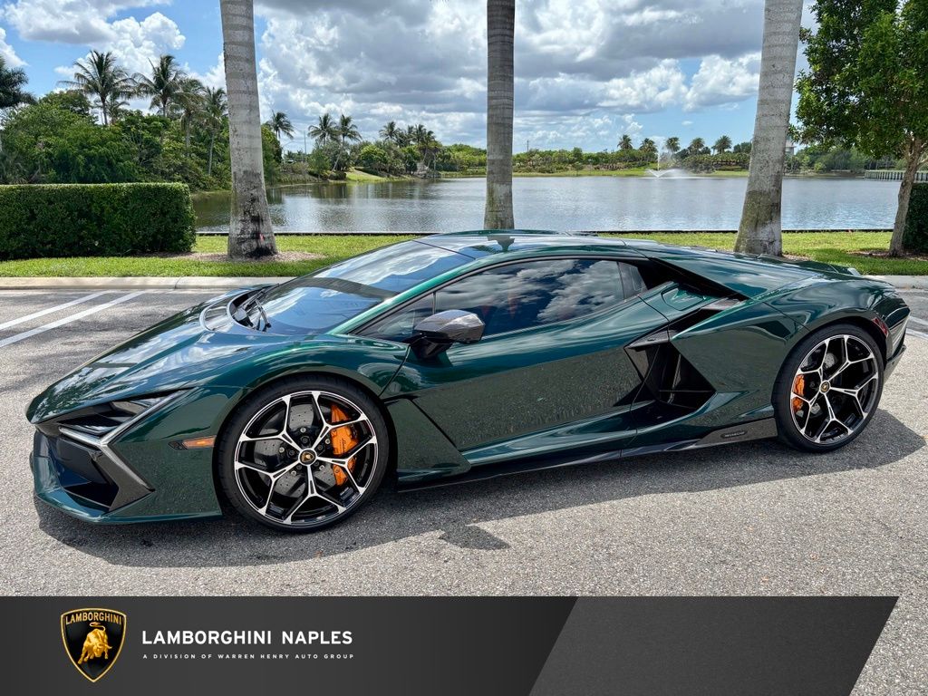Green 2025 Lamborghini Revuelto AWD Coupe All-Wheel Drive 8-Speed Dual Clutch