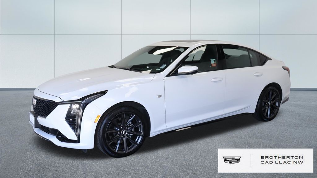 Summit White 2025 Cadillac CT5 Sport AWD Sedan All-Wheel Drive Automatic