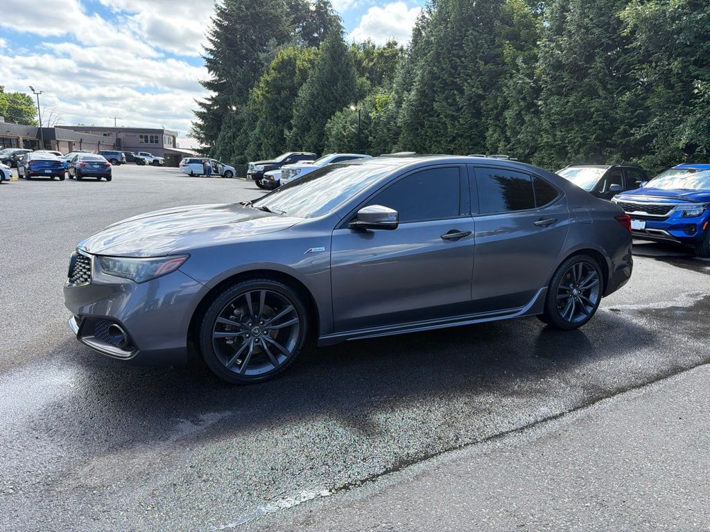 Gray 2019 Acura TLX Sedan Front-Wheel Drive 8-Speed Dual Clutch