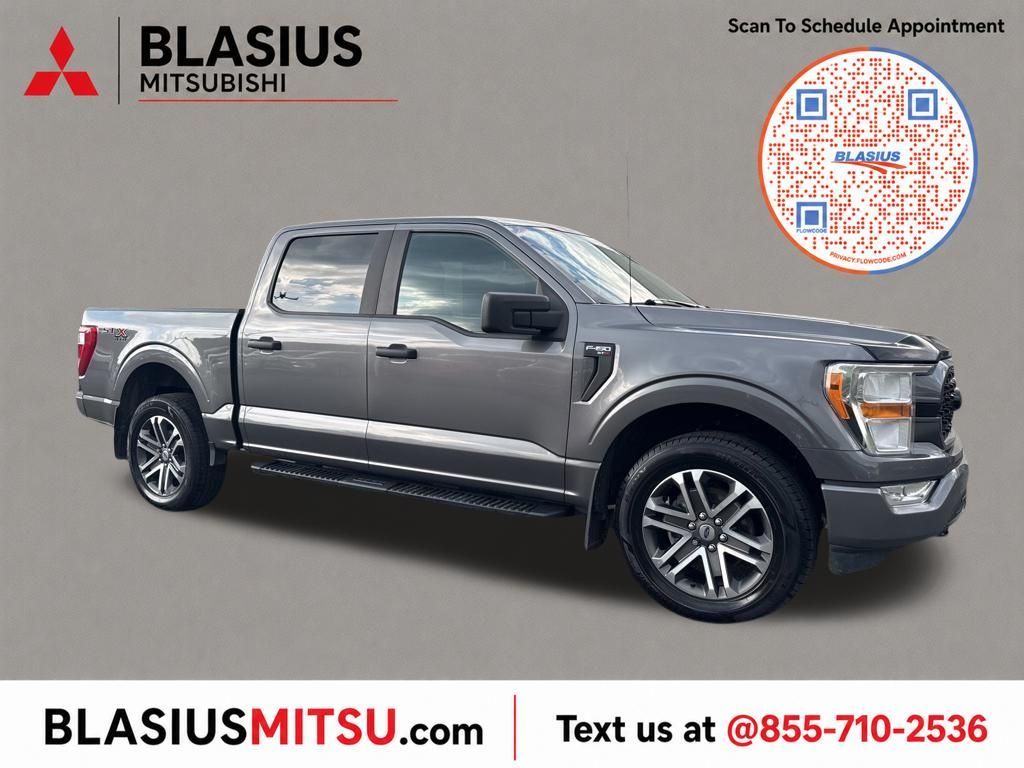 Gray 2021 Ford F-150 Pickup Truck Four-Wheel Drive Automatic