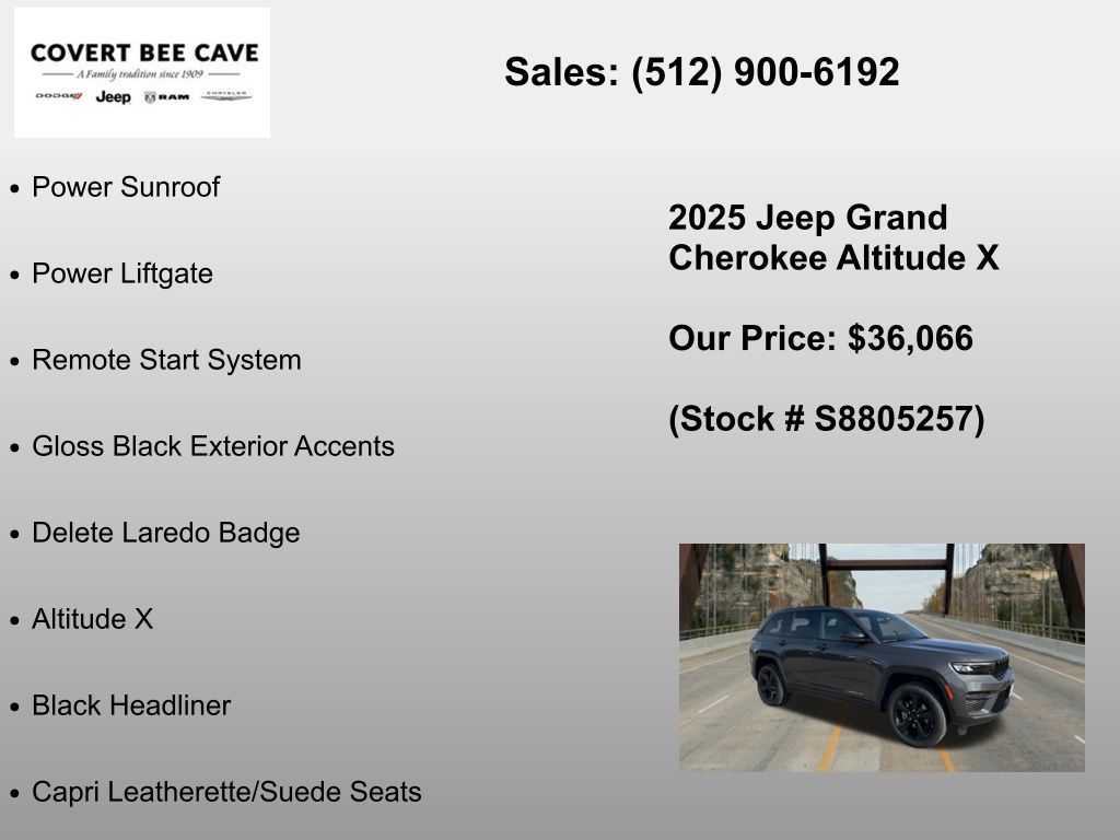 New Car 2025 Jeep Grand Cherokee  For Sale Under $40,000 In Austin, Texas
